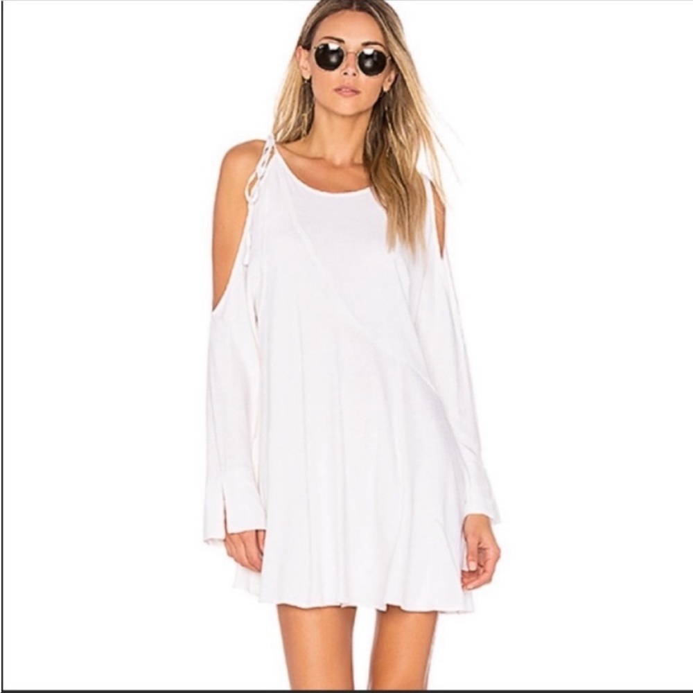 Free People Clear Skies Tunic Dress in White NWT